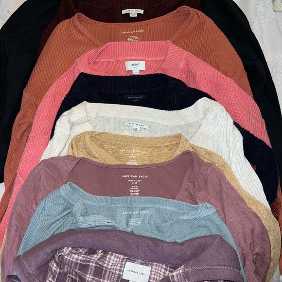 American Eagle Long sleeve tops BUNDLE - Picture 2 of 12
